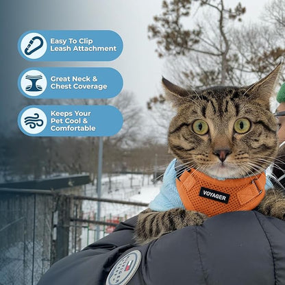 Voyager Escape-Proof Step-in Lock Cat Harness & 5ft Neoprene-Handle Leash Set - Image 5