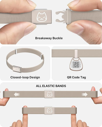 Cat Collar with QR Code Name Tag, Breakaway Kitten Collar - Image 3