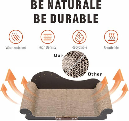 Sofa Shaped Cat Scratching Board, 26.6" Extra Large Scratcher Bed - Image 4