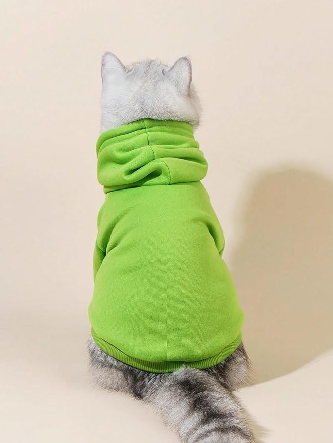 QWINEE Basic Dog Hoodie Sweatshirt Puppy Sweater Warm Cat Costumes Pet Clothes - Image 3