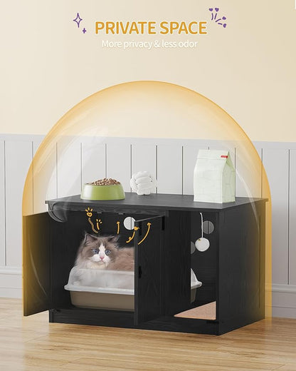 Cat Litter Box Enclosure, Hidden Litter Box Cabinet Furniture - Image 6
