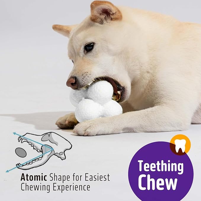 3.9'' Dog Balls Tennis Ball for Aggressive Chewers, Atom Teething Balls Dog - Image 7