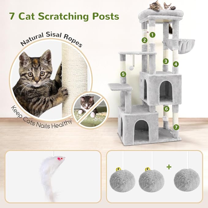 Globlazer Cat Tower for Indoor Cats, Heavy Duty Cat Trees for Large Adult Big - Image 5