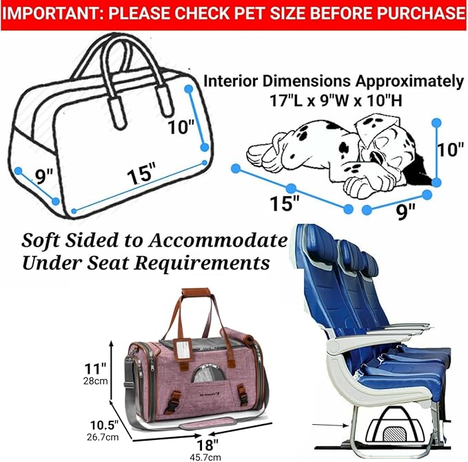 Mr. Peanut's Airline Approved Soft Sided Pet Carrier, Low Profile Gold Series - Image 3