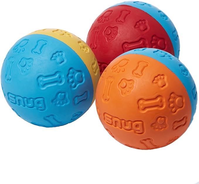 Snug Rubber Dog Balls for Small and Medium Dogs by Snug