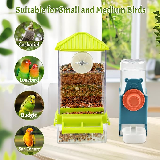 Rypet No Mess Bird Water Feeder Dispenser Set Automatic Bird Feeder - Image 3