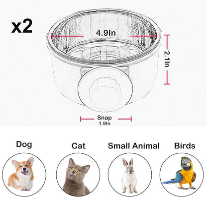 2 Pieces Crate Dog Bowl, Removable Stainless Steel Pet Kennel Hanging Food - Image 6
