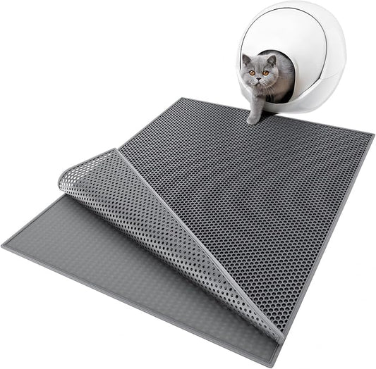 ESTHELLO Cat Litter Mat Large, Cat Litter Trapping Mat, Honeycomb Double Layer by ESTHELLO