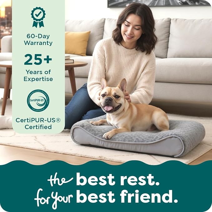 FurHaven Orthopedic Dog Bed for Medium Dogs, Luxe Lounger Contour Mattress - Image 9