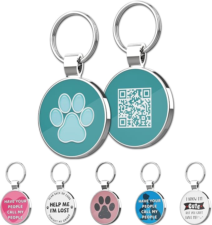 MYLUCKYTAG QR Code Pet ID | Personalized Dog & Cat Collar Tag | Online Profile by MYLUCKYTAG