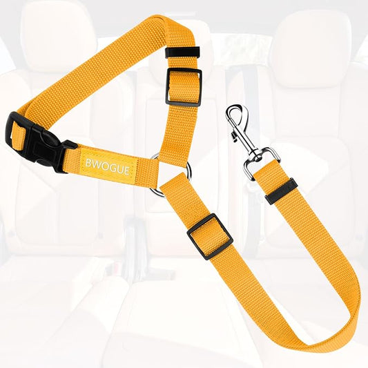 BWOGUE Pet Dog Cat Seat Belts, Car Headrest Restraint Adjustable Safety Leads - Image 2