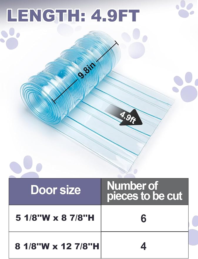 9.8in x 4.9ft Door Replacement Flaps - Image 4