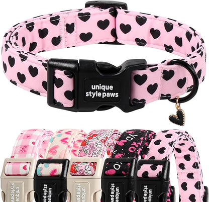 Unique Style Paws Valentine Dog Collar Plastic Buckle by Uniquestylepaws