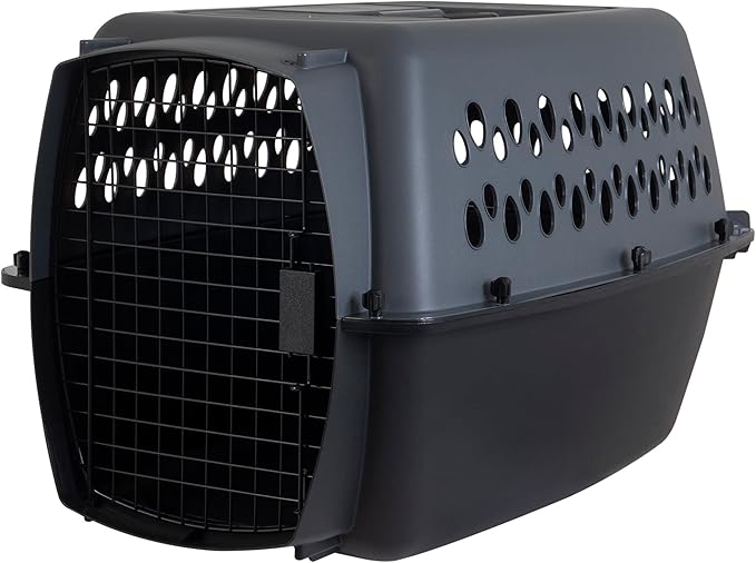 Petmate Pet Porter Dog Kennel 26", Dark Gray & Black, by Petmate