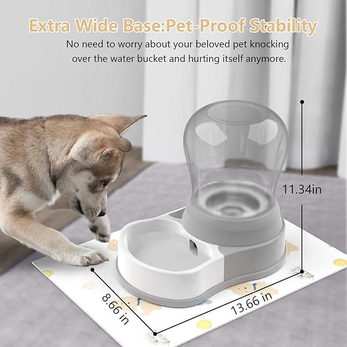 1 Gallon Automatic Dog Water Dispenser, Premium Large Capacity Gravity Pet - Image 3