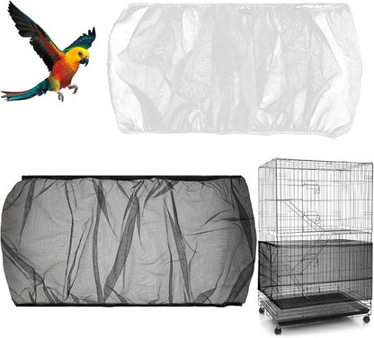 2PCS Adjustable Bird Cage Cover, Bird Cage Seed Catcher, Large Birdcage Cover by Unknown