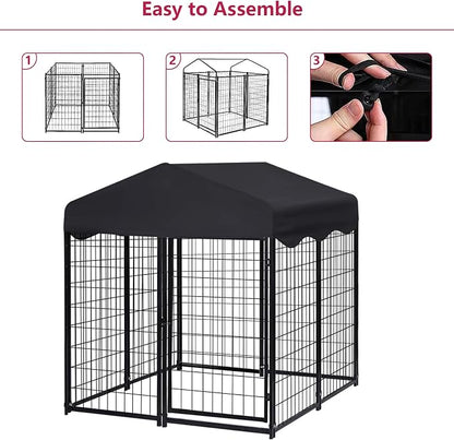 Dog Kennel Outside, 4.5' x 4' x 4' Dog Kennel Outdoor - Image 9