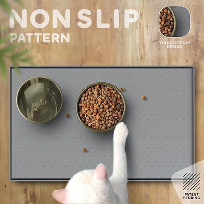 Dog Food Mat - 24x15 Raised Edges Dogs Mat - Image 4