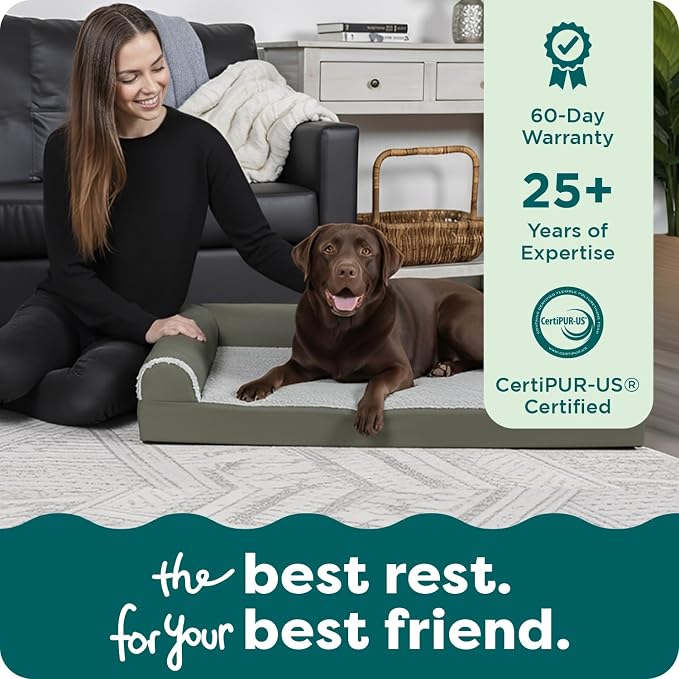 FurHaven Orthopedic Dog Bed for Large Dogs, L-Shaped Chaise Mattress - Image 9