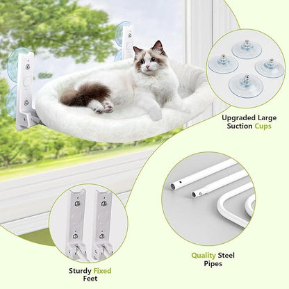 Cat Window Perch, Cordless Cat Hammock, Foldable Cats Window Bed - Image 4