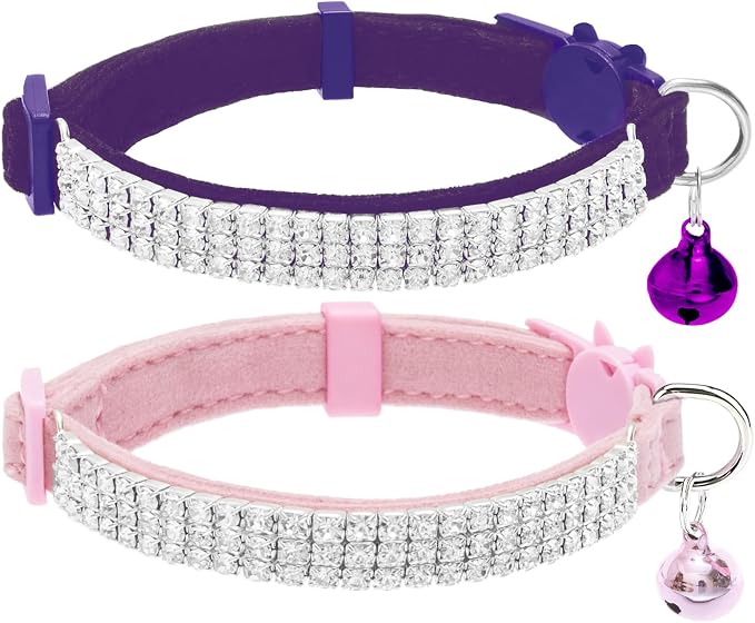 EXPAWLORER Soft Velvet Safe Cat Collars by EXPAWLORER