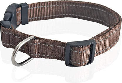 Adjustable Nylon Dog Collar, Reflective Collar 1 Inch 3/4 Inch 5/8 Inch Wide - Image 2