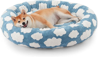 JOEJOY Donut Dog Bed Medium Size Dog, Cute Round Calming Pet Bed by JOEJOY