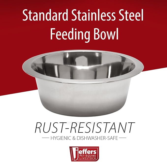 Jeffers Pet Standard Weight Stainless Steel Bowls - Image 3
