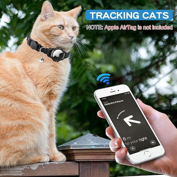 Luminous AirTag Cat Collar Breakaway, OUCWLTAG GPS Cat Collar - Image 5