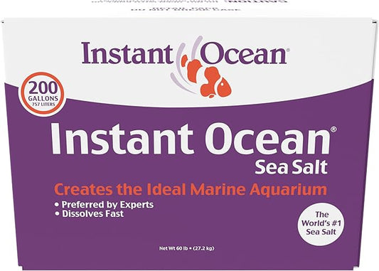 Instant Ocean Sea Salt for Marine Fish Tank Aquariums, Nitrate & Phosphate-Free by Instant+Ocean