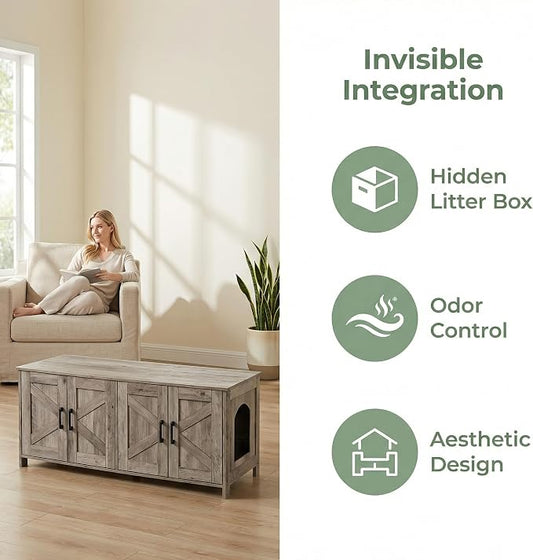 Homhedy Cat Litter Box Enclosure - Image 2