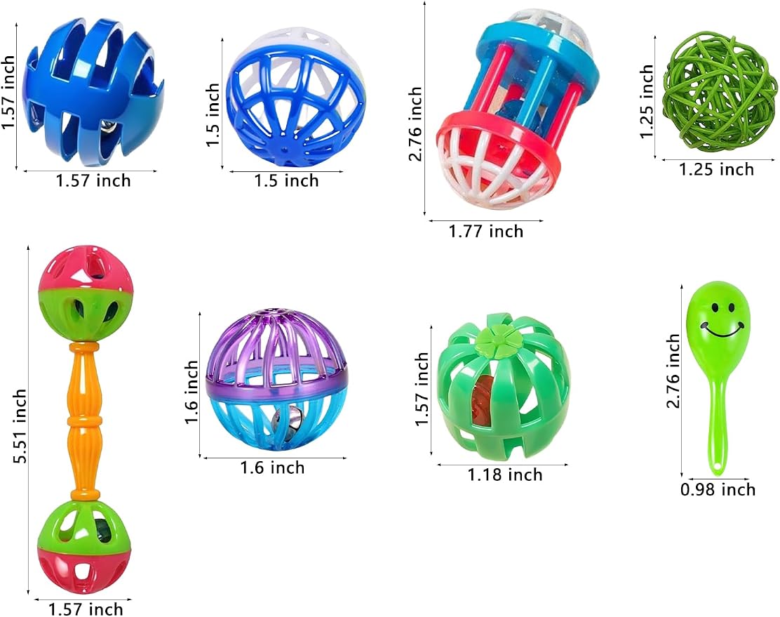 22-Pack Bird Toys for Parakeets & Small Birds – Colorful Cage Fun - Image 2