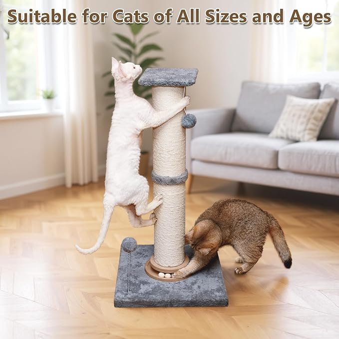 Fantasreen Cat Scratching Post 33 Inches Large and Thick, Cat Scratcher Post - Image 4