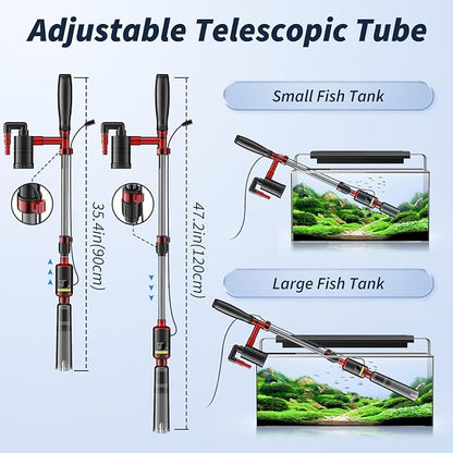 Fish Tank Cleaner, Aquarium Gravel Cleaner, 530GPH/32W Electric Fish Tank - Image 5