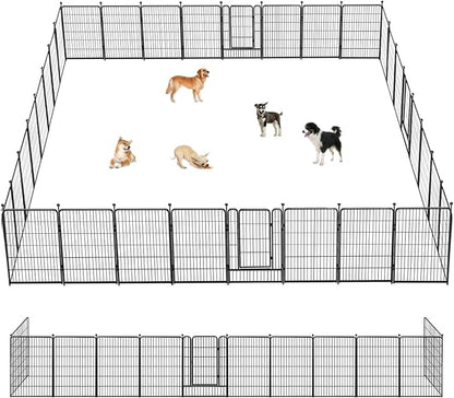 Dog Playpen 40 inch 32 Panels Indoor Outdoor Dog Pen by Jhsomdr