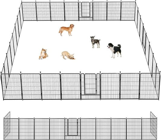 Dog Playpen 40 inch 32 Panels Indoor Outdoor Dog Pen by Jhsomdr