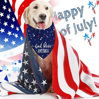 4th of July Dog Bandanas, Patriotic Party Pet Decorations 2 Pack, Adjustable - Image 7