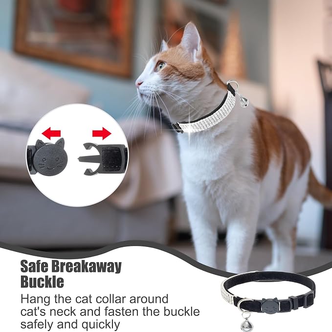 EXPAWLORER Soft Velvet Safe Cat Collars - Image 5