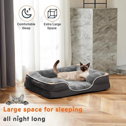 Sweetcrispy Orthopedic Dog Bed, Large Memory Foam Puppy Cat Bed - Image 2
