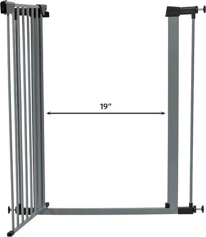 MidWest Homes for Pets 39-Inch High Walk-thru Pressure Mounted Gray Steel Dog - Image 8