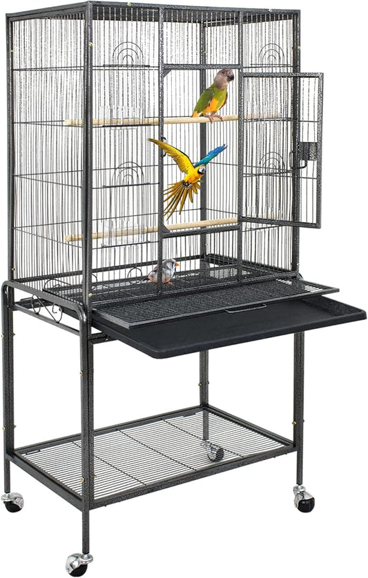 ZENY 53-Inch Bird Flight Cage, Wrought Iron Standing Large by ZENY