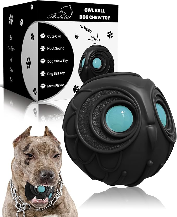 Mewlmart Giggle Ball for Dogs Owl Toys for Aggressive Chewers Punching Balls by Mewlmart