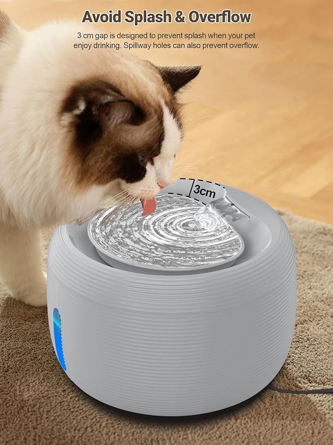 SIBAYS 3.5L/118oz Large Capacity Cat Water Fountain, Automatic Quiet Pet Water - Image 6
