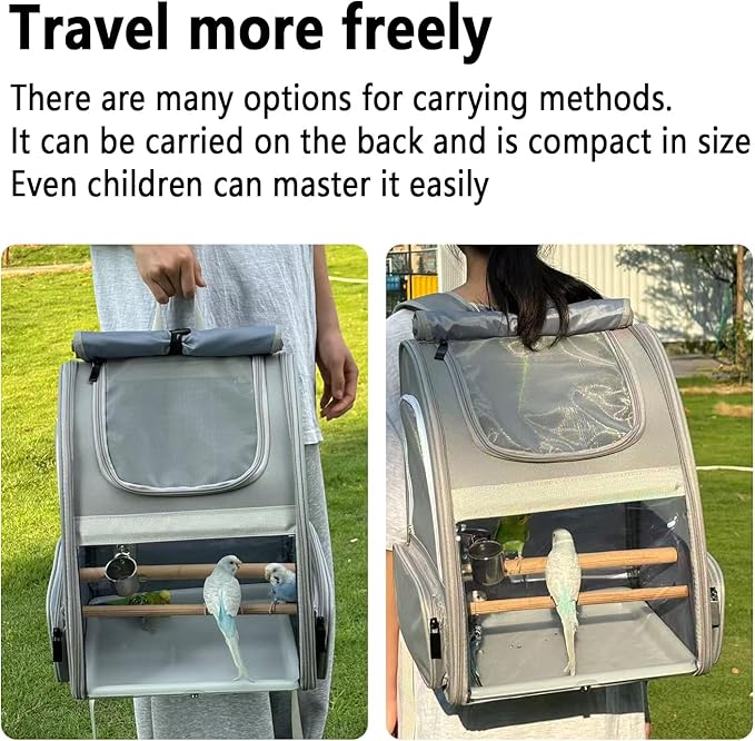 Bird Carrier, Travel Bird Cage, Bird Backpack - Image 6