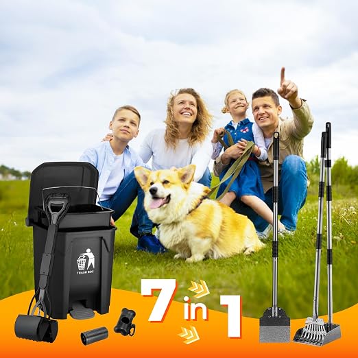 30L Dog Poop Trash Can Outside - Image 2