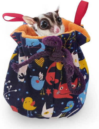 Dnoifne Sugar Glider Hanging Bed House, Sugar Glider Hamster Sleeping Pouch by Dnoifne