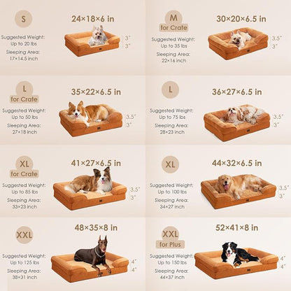 EHEYCIGA Orthopedic Dog Bed for Medium Dogs, Waterproof Memory Foam Medium Dog - Image 2