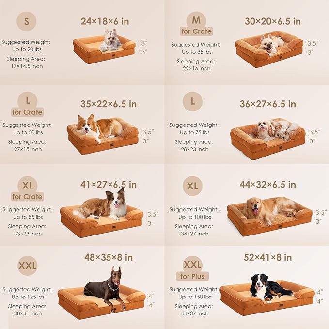 EHEYCIGA Orthopedic Dog Beds for Large Dogs, Waterproof Memory Foam Large Pet - Image 2