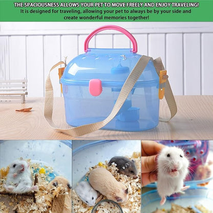 Portable Hamster Cage Syrian Hamster Carry Travel Cage - Image 6