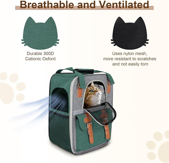 Cat Carrier Backpack, Airline Approved Mesh Dog Backpack - Image 4